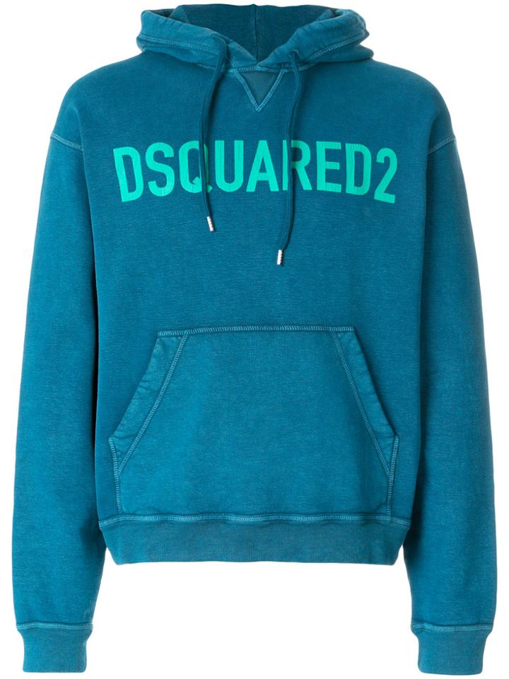Dsquared2 Logo-printed Hoodie - Blue