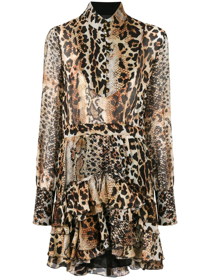 Just Cavalli Leopard Print Dress - Multicolour