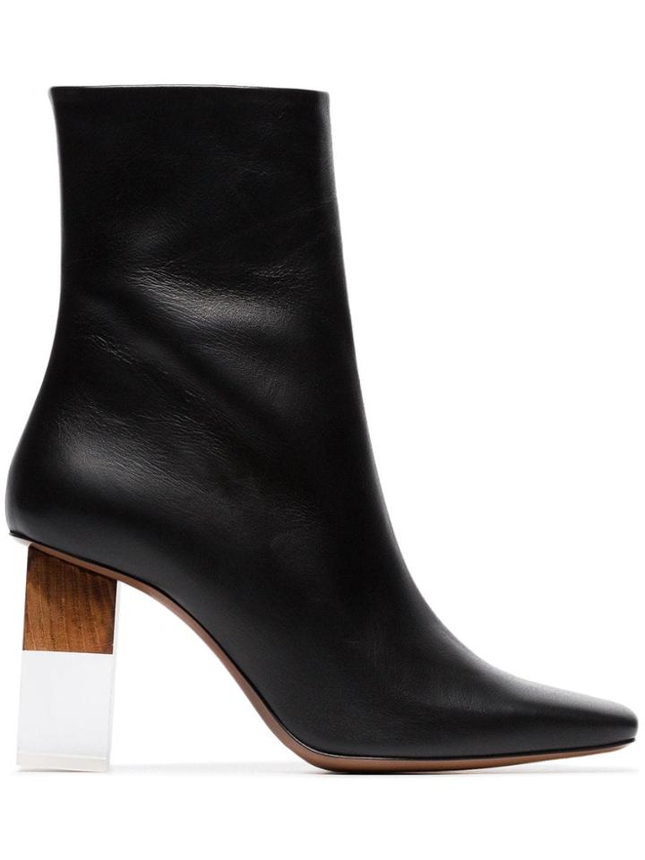 Neous Hea 80 Leather Ankle Boots - Black