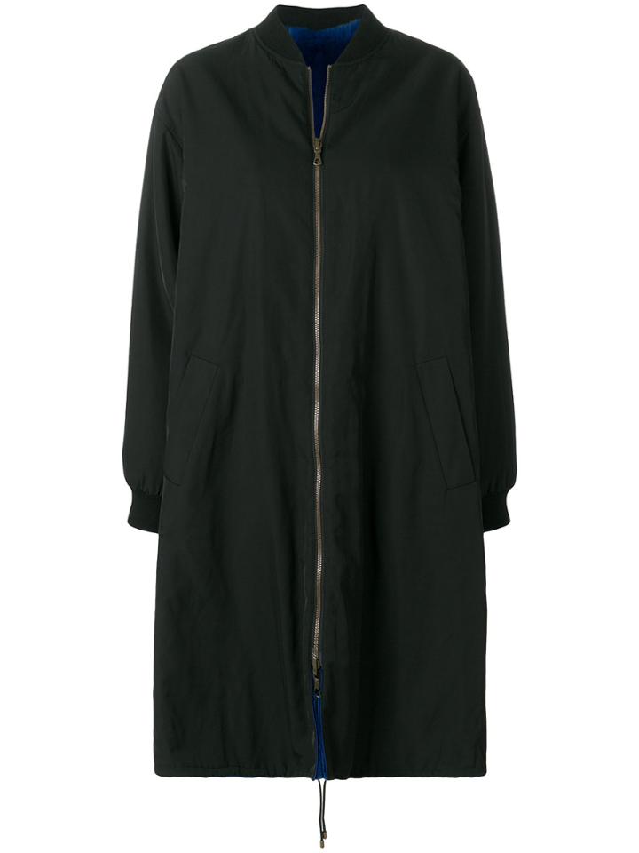 Army Yves Salomon Reversible Zipped Coat - Black