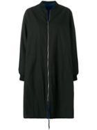Army Yves Salomon Reversible Zipped Coat - Black
