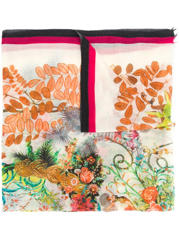 Etro Mixed Floral Print Scarf - Multicolour