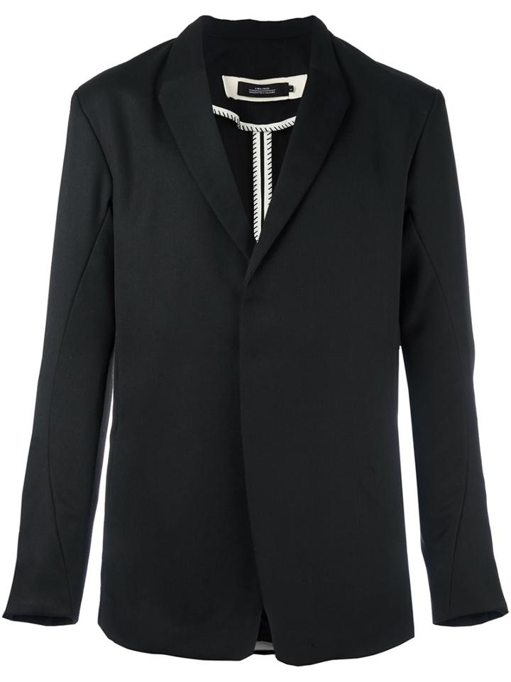 A New Cross Minimal Blazer, Men's, Size: Large, Black, Wool