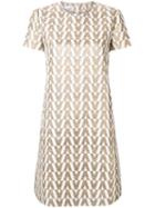 Valentino Optical Shift Dress - Neutrals