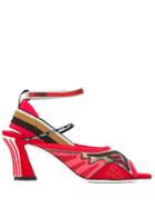 Fendi Technical Mesh Sandals - Red