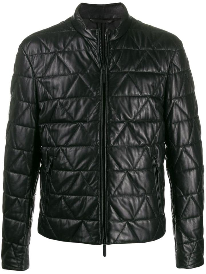 Emporio Armani Quilted Zip Jacket - Black