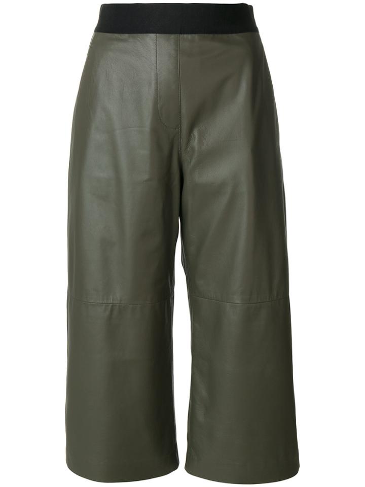 Neil Barrett Cropped Wide Leg Trousers - Green