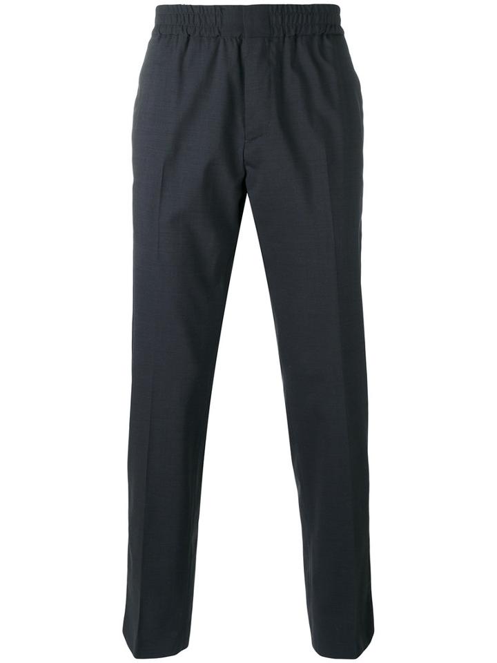 Msgm - Elastic Waist Pants - Men - Cotton/spandex/elastane/virgin Wool - 46, Black, Cotton/spandex/elastane/virgin Wool