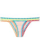 Kiini Embroidered Luna Bikini Bottom, Women's, Size: Small, Nude/neutrals, Cotton/nylon/polyester/spandex/elastane