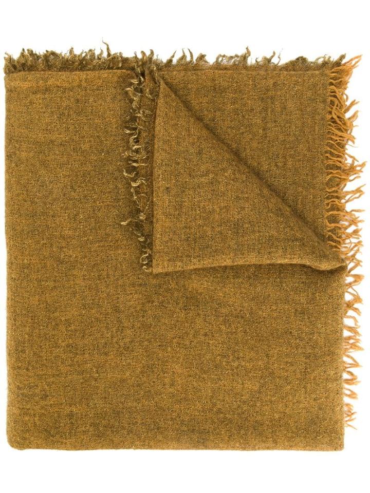 Faliero Sarti Fringed Knit Scarf - Brown