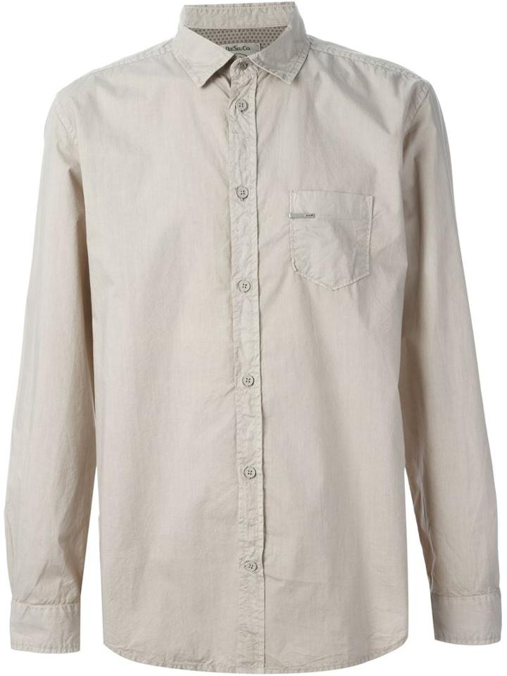 Diesel Pocket Shirt, Men's, Size: Xl, Nude/neutrals, Cotton
