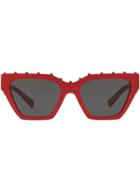 Valentino Eyewear Valentino Garavani Cat Eye Sunglasses - Red
