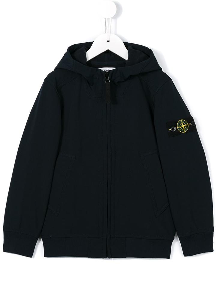 Stone Island Kids Zipped Hoodie, Boy's, Size: 10 Yrs, Blue