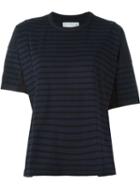Sacai Striped T-shirt, Women's, Size: 2, Black, Cotton