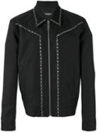 Dsquared2 Stud Trimmed Jacket, Men's, Size: 50, Black, Silk/virgin Wool