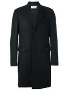 Saint Laurent Classic Chesterfield Coat, Men's, Size: 52, Black, Cotton/wool