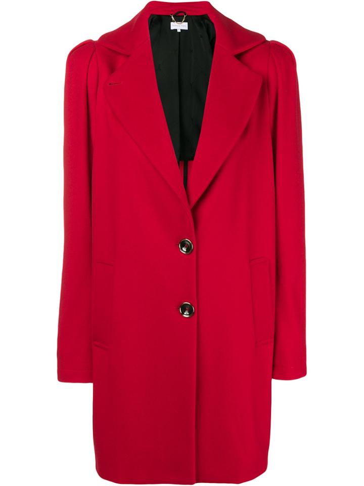 Patrizia Pepe Classic Single-breasted Coat - Red