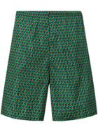 Prada Geometric Print Swim Shorts - Green