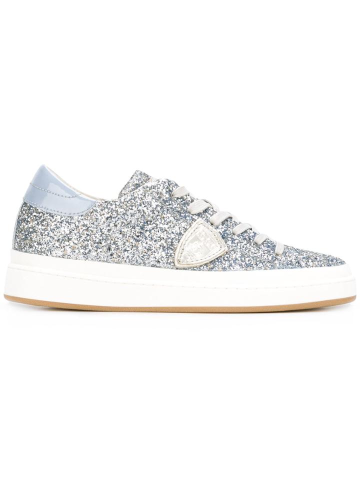 Philippe Model Glitter Detail Sneakers - Metallic