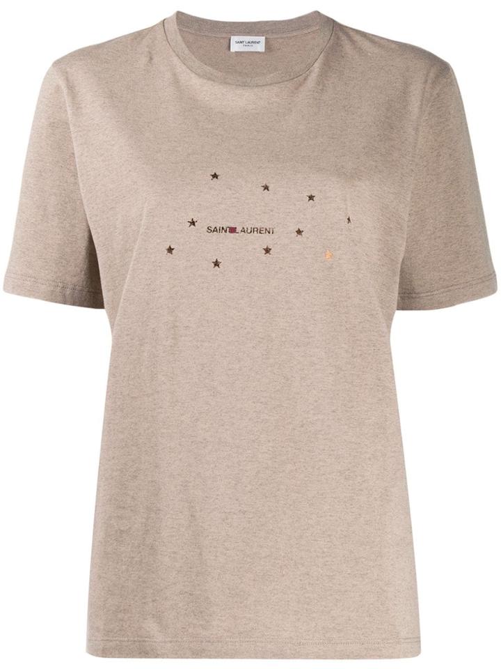 Saint Laurent Logo T-shirt - Brown