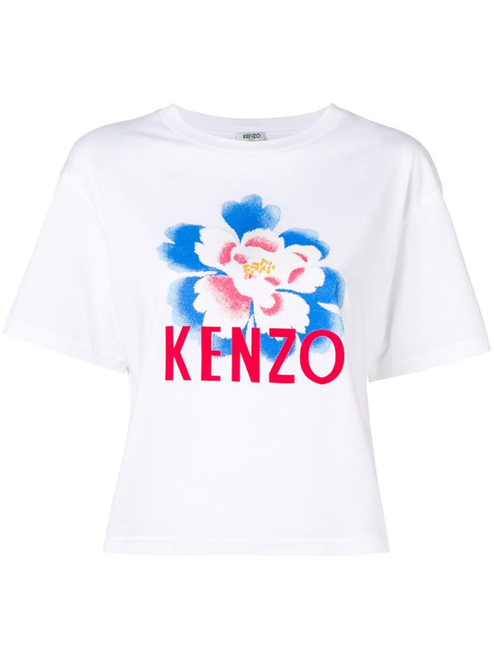Kenzo Floral Print T-shirt - White