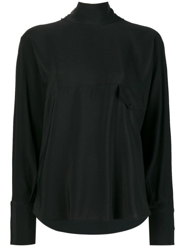 Mauro Grifoni Turtle Neck Blouse - Black