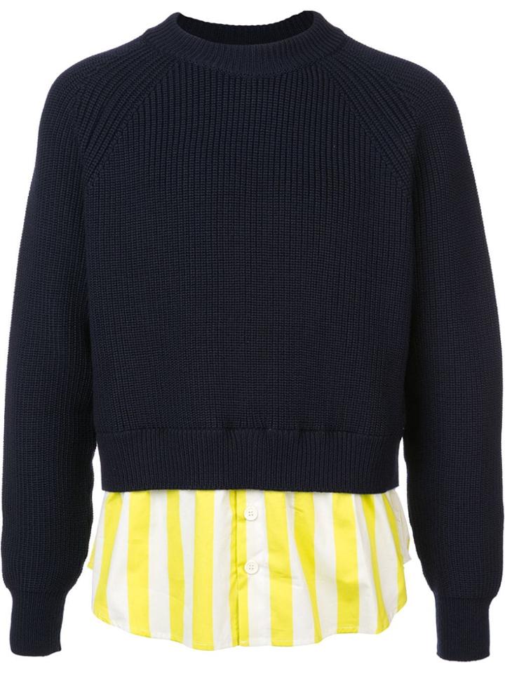 Sunnei Striped Sweatshirt - Blue