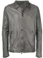 Giorgio Brato Distressed Leather Jacket - Grey