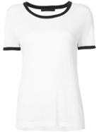 Jenni Kayne - Contrast Trim Sweater - Women - Viscose/cashmere - Xs, White, Viscose/cashmere