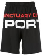 Willy Chavarria Dirty White Boy Track Shorts - Black