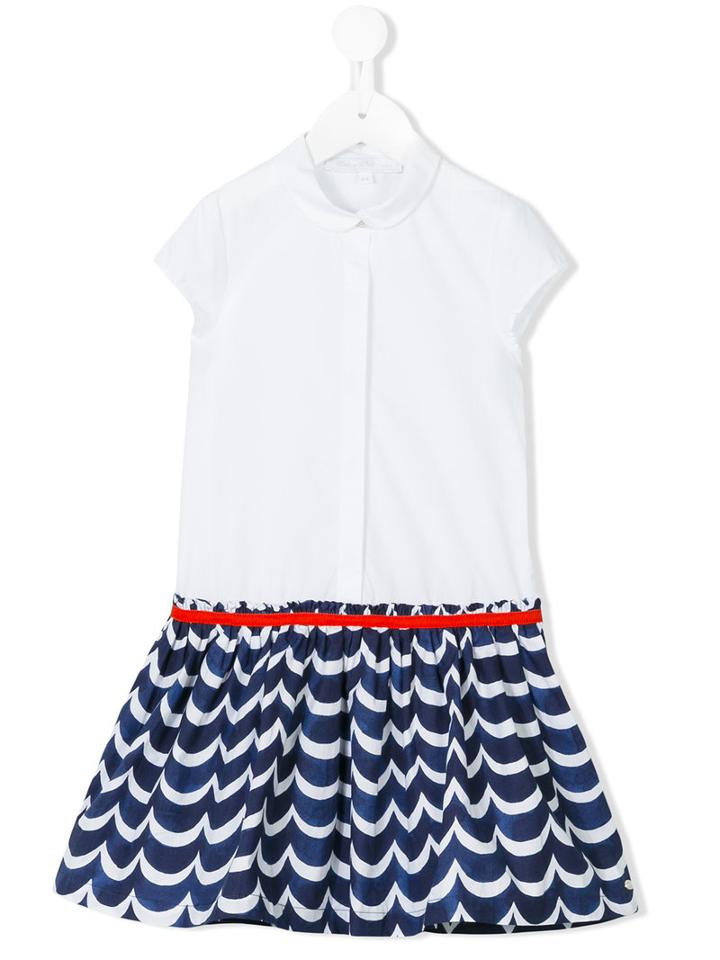 Tartine Et Chocolat - Drop Waist Shirt Dress - Kids - Cotton - 8 Yrs, White