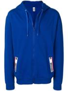 Moschino Zip Front Hoodie - Blue