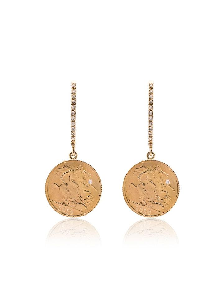 Shay Shay Yg Coin Drop Dia Erng - Gold