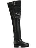 Alyx Studded Thigh Boots - Black