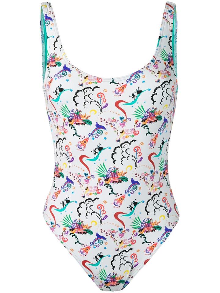 Etro Printed Swimsuit - White