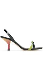 Marco De Vincenzo Rainbow Strass Crystal Bow 65 Sandals - Black
