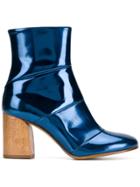 Christian Wijnants Abbas Glossy Ankle Boots - Blue