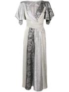 Talbot Runhof Diamond Voile Jumpsuit - Silver