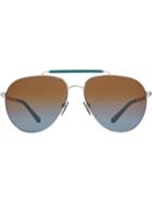Burberry Top Bar Detail Pilot Sunglasses - Blue