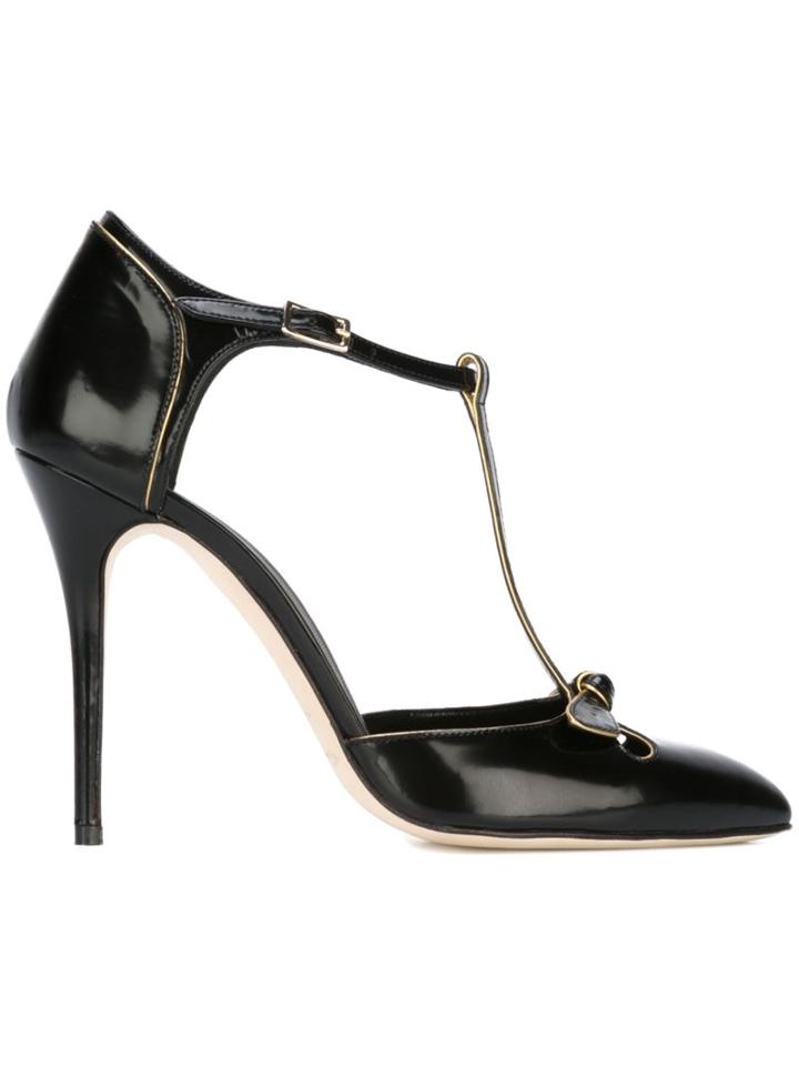 Oscar De La Renta T-bar Strap Pumps