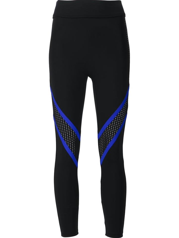 Prabal Gurung Sport 'colourblock Mesh Performance' Leggings, Women's, Size: Xxl, Black, Nylon/spandex/elastane