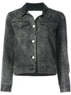 Adam Lippes Acid Wash Denim Jacket - Black