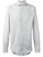 Eleventy Polka Dot Shirt, Men's, Size: 43, Grey, Cotton