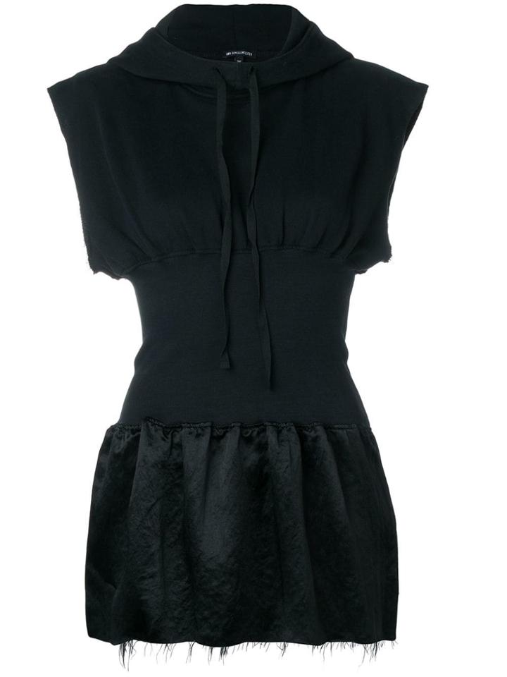 Ann Demeulemeester Sleeveless Hooded Top - Black