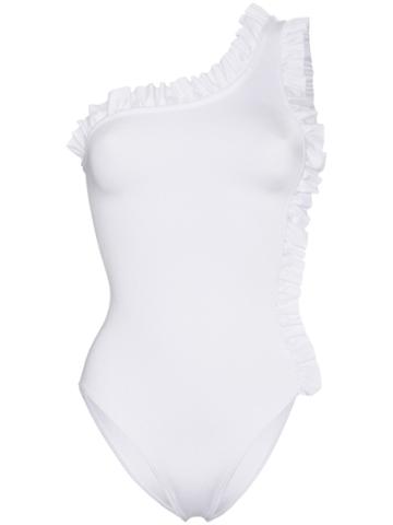 Leslie Amon Tami One-shoulder Swimsuit - White