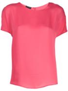 Emporio Armani Round Neck Silk Blouse - Pink