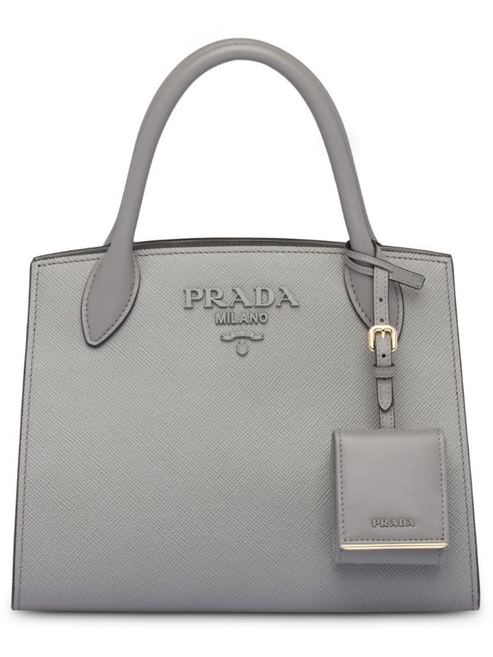 Prada Monochrome Saffiano Leather Bag - Grey