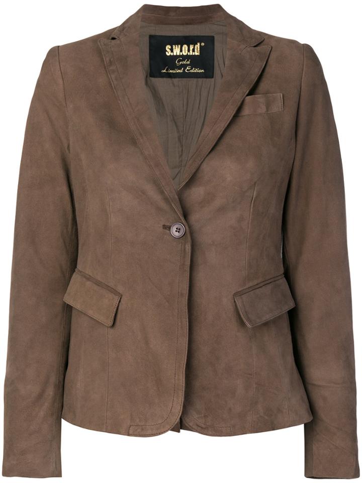 S.w.o.r.d 6.6.44 Fitted Blazer - Brown