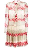 Red Valentino Peony Print Dress - Neutrals