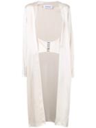 Tatuna Nikolaishvili Corset Strap Coat, Women's, Size: Small, Nude/neutrals, Silk